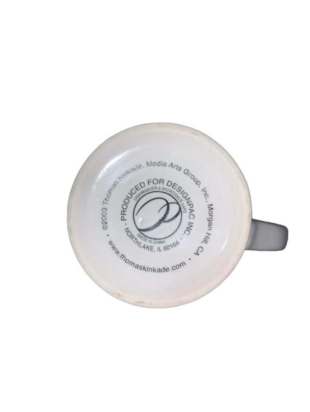 2003 Thomas Kinkade Painter of Light Scenic Cottage Coffee Mug - Picture 4 of 4